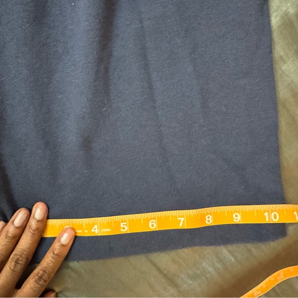 Free People FP Beach wide leg cropped pants navy blue sweats size small - Picture 13 of 13